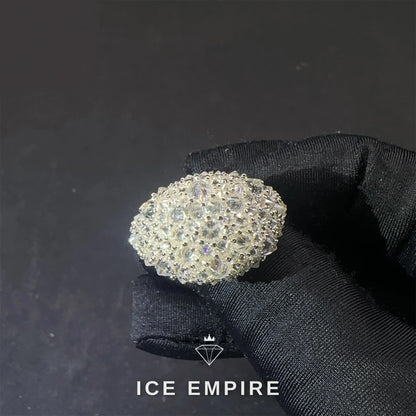 Iced Out Gold Plated Moissanite Ring