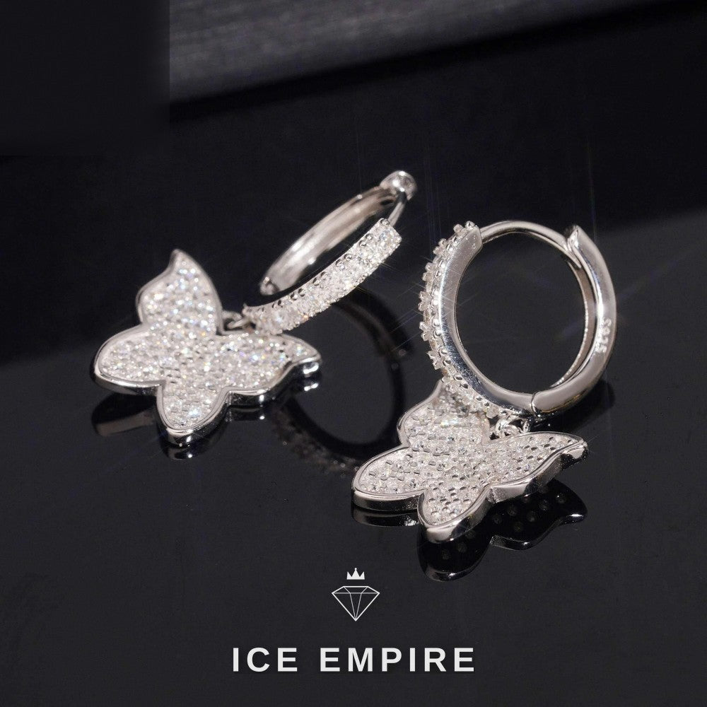 Iced Out 925 Silver Moissanite Stud Earrings