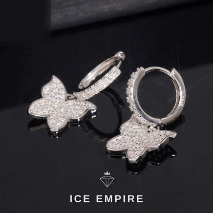 Iced Out 925 Silver Moissanite Stud Earrings