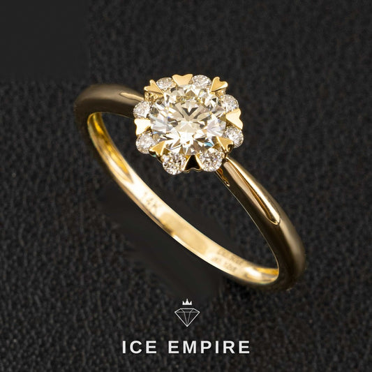 Iced Out Gold Plated Engagement Ring
