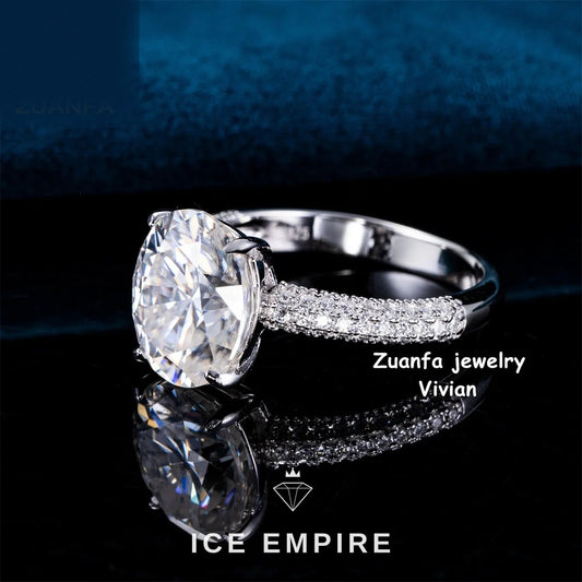 Iced Out 925 Silver Moissanite Ring