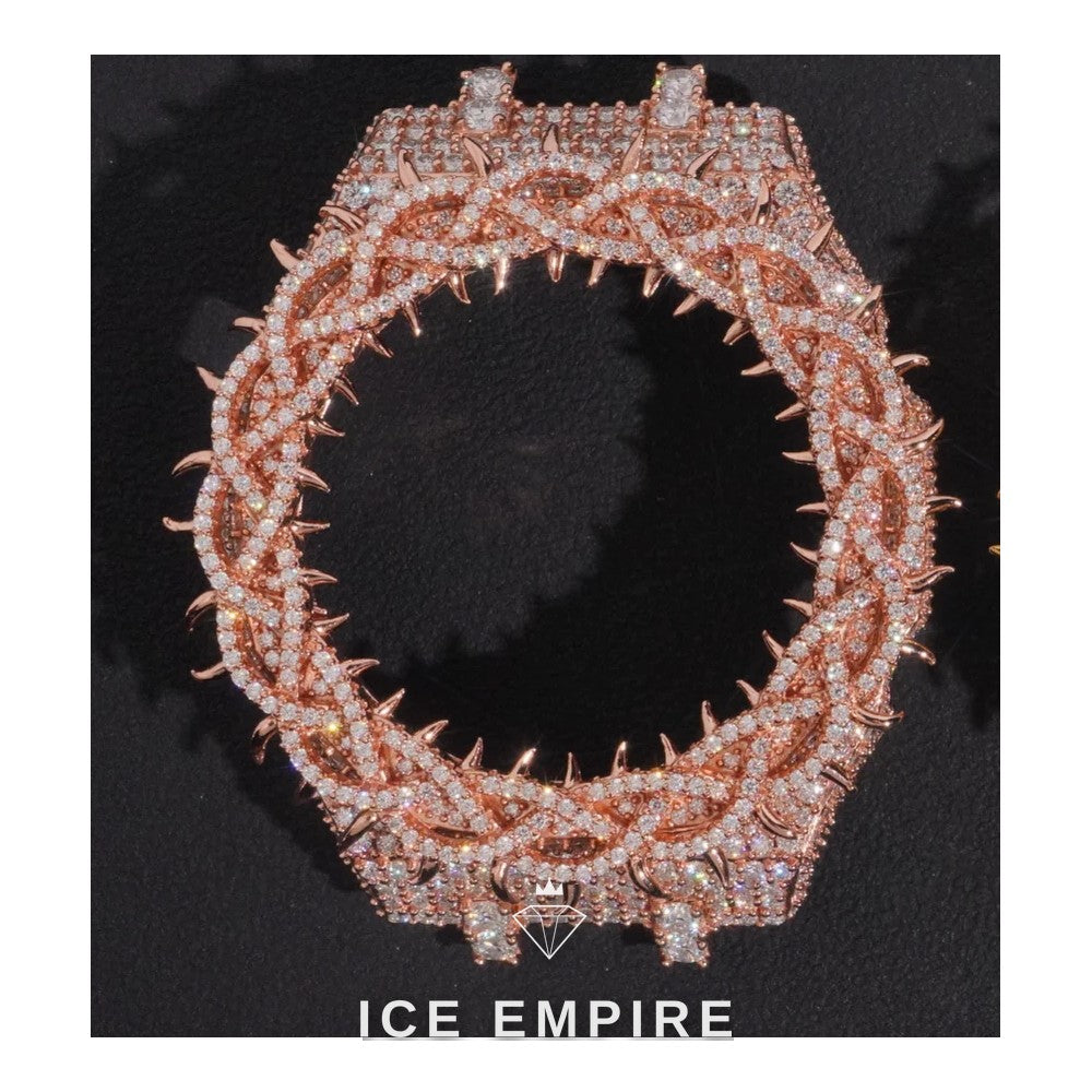 Iced Out 925 Silver Moissanite Watch