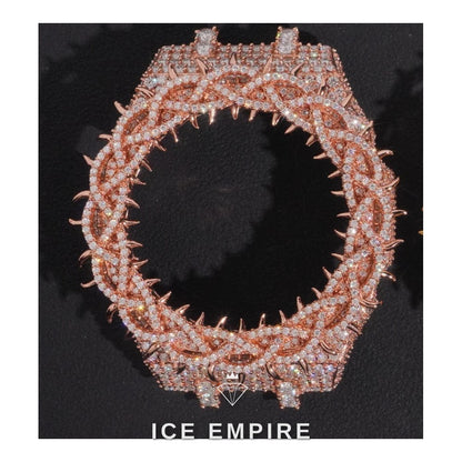 Iced Out 925 Silver Moissanite Watch