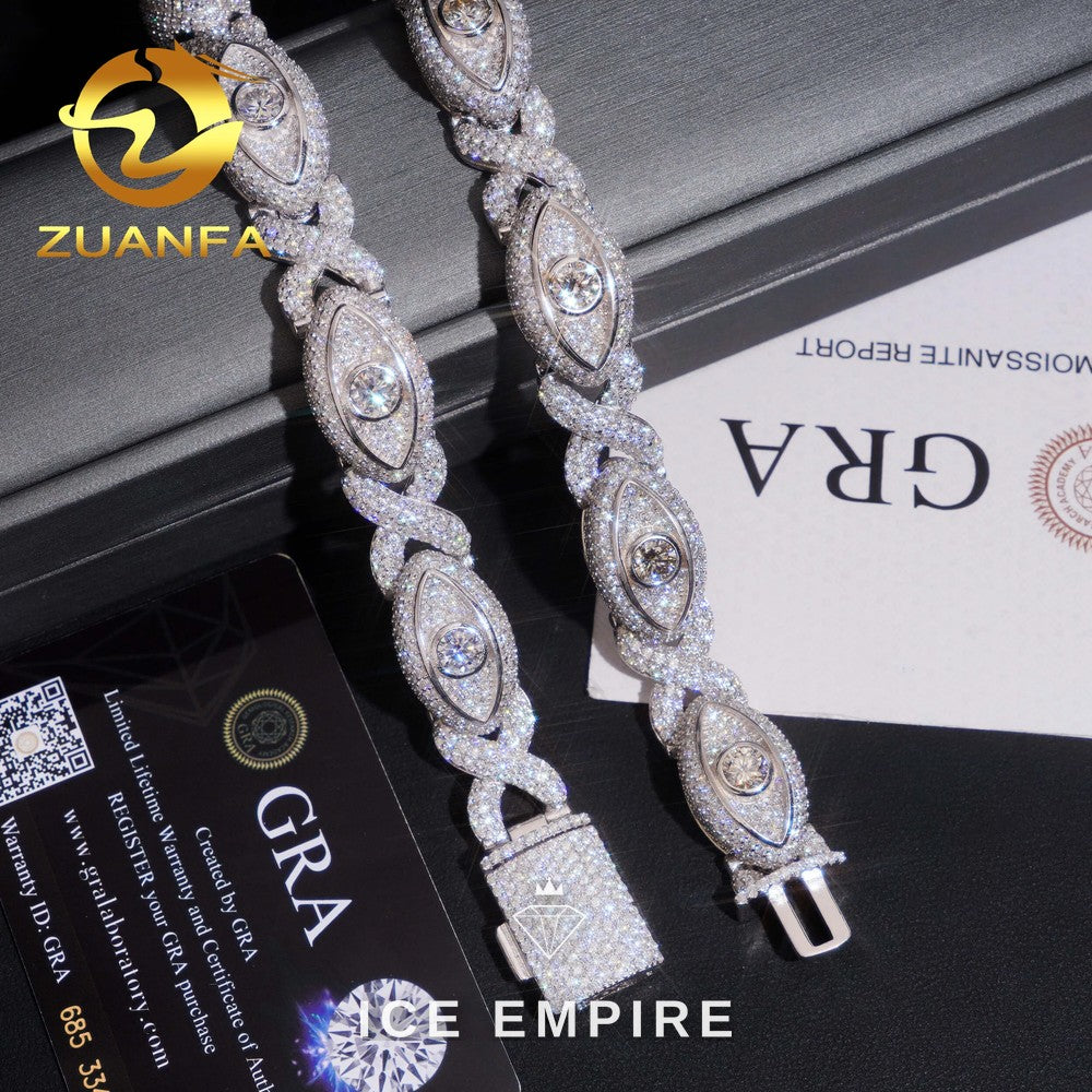 Iced Out Rose Gold Plated Moissanite Cuban Chain