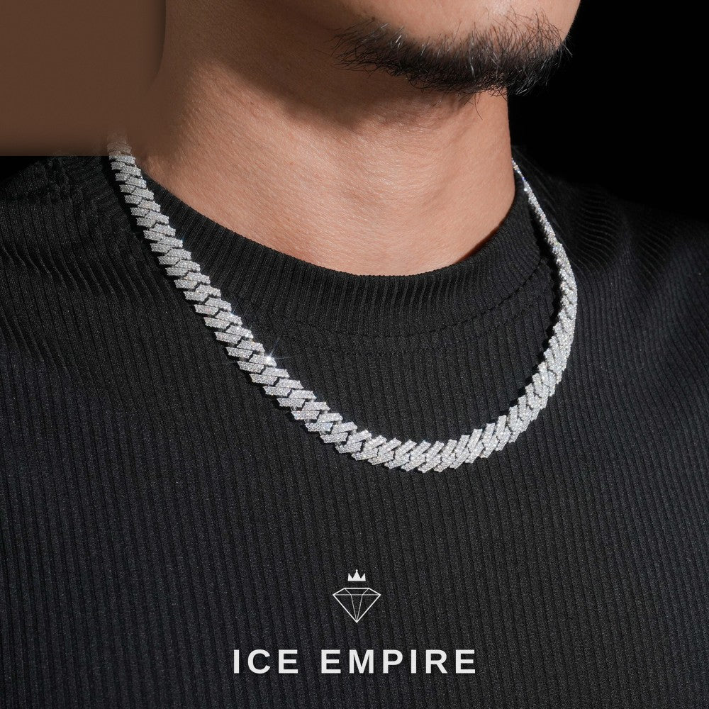 Iced Out Rose Gold Plated Moissanite Cuban Chain