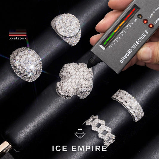 Iced Out 925 Silver Moissanite Ring