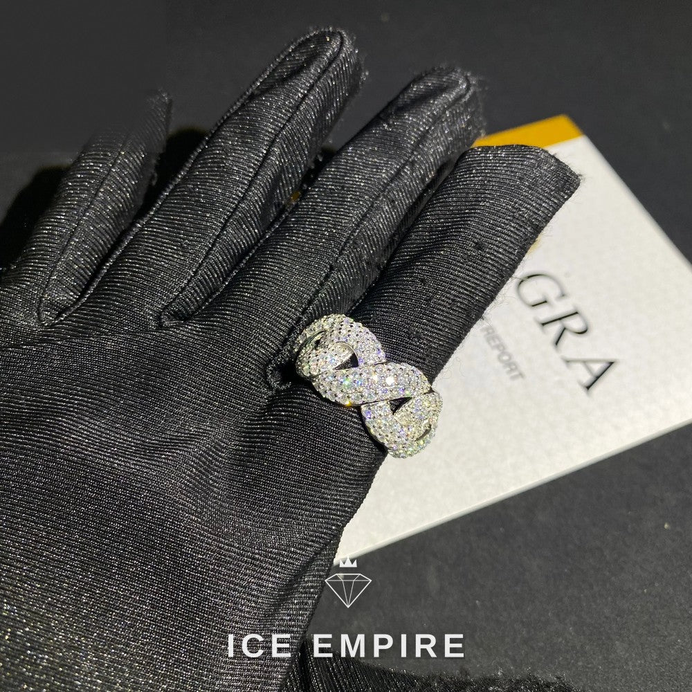 Iced Out 925 Silver Moissanite Cuban Chain