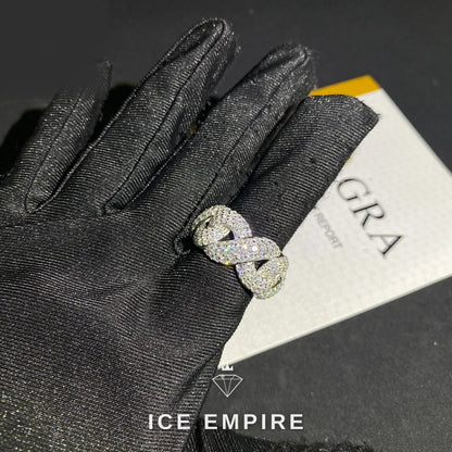 Iced Out 925 Silver Moissanite Cuban Chain