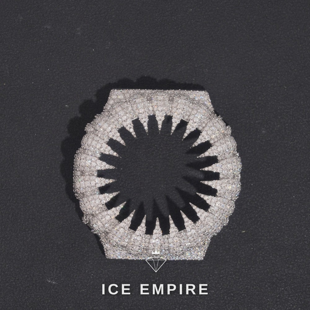 Iced Out 925 Silver Moissanite Watch