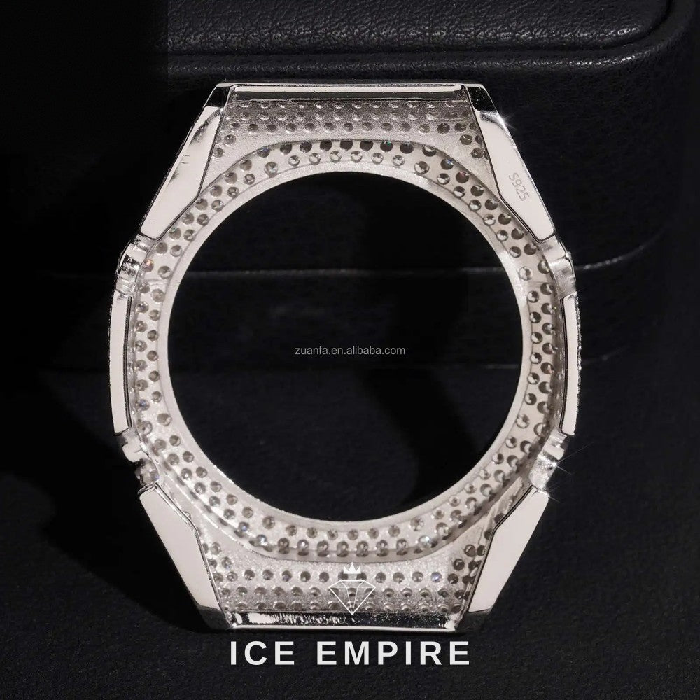 Iced Out 925 Silver Moissanite Watch