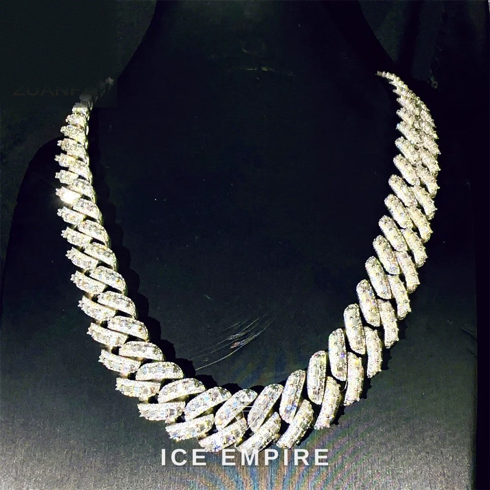 Iced Out Rose Gold Plated Moissanite Cuban Chain