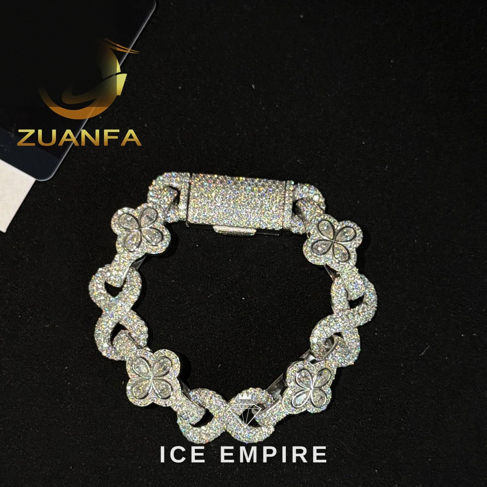 Iced Out Rose Gold Plated Moissanite Cuban Chain