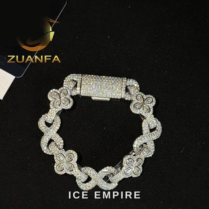 Iced Out Rose Gold Plated Moissanite Cuban Chain