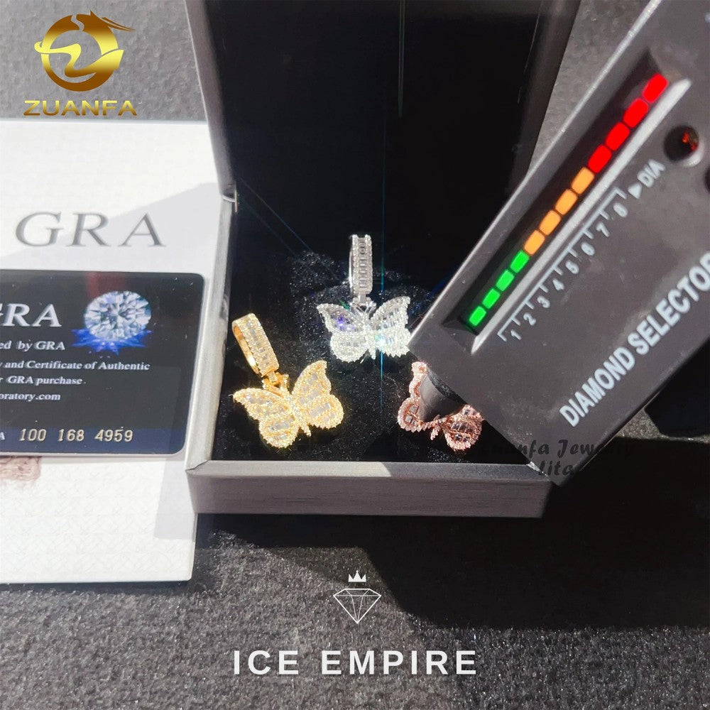 Iced Out 925 Silver Moissanite Pendant