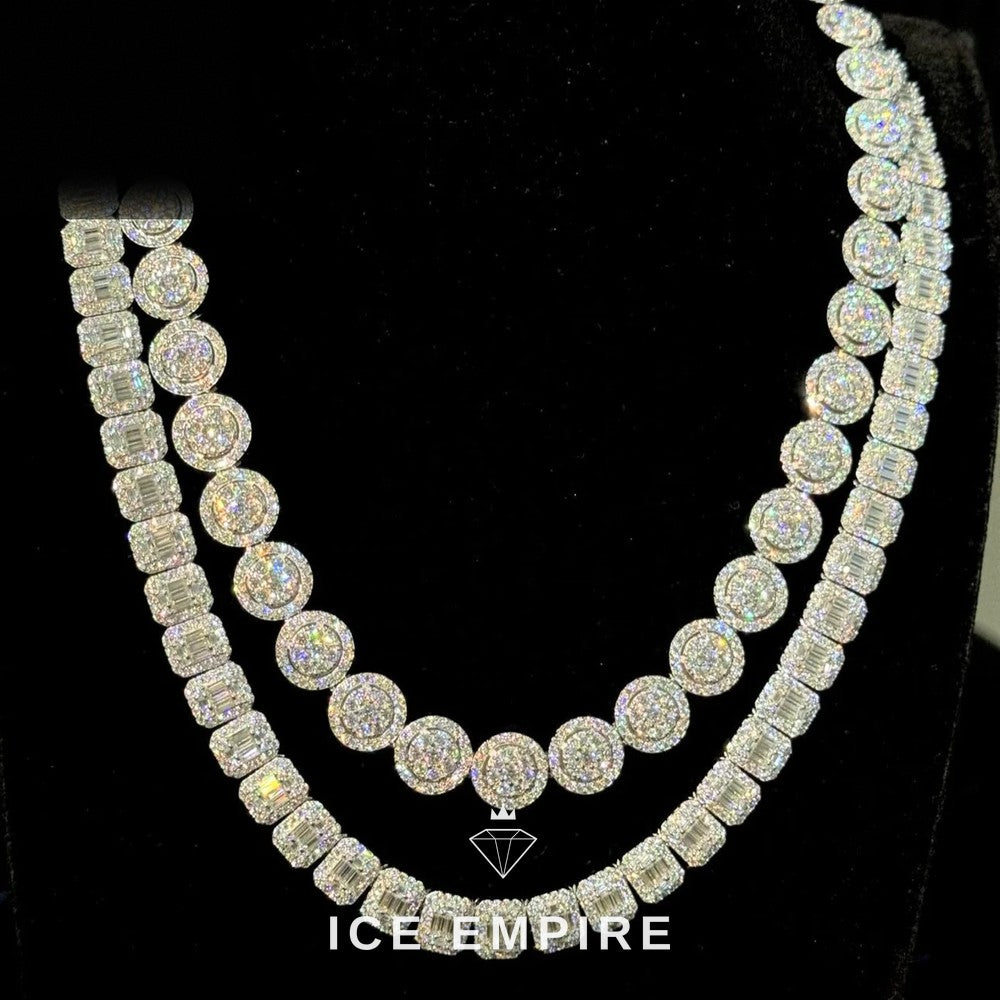 Iced Out Rose Gold Plated Moissanite Cuban Chain