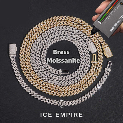 Iced Out Rose Gold Plated Moissanite Cuban Chain