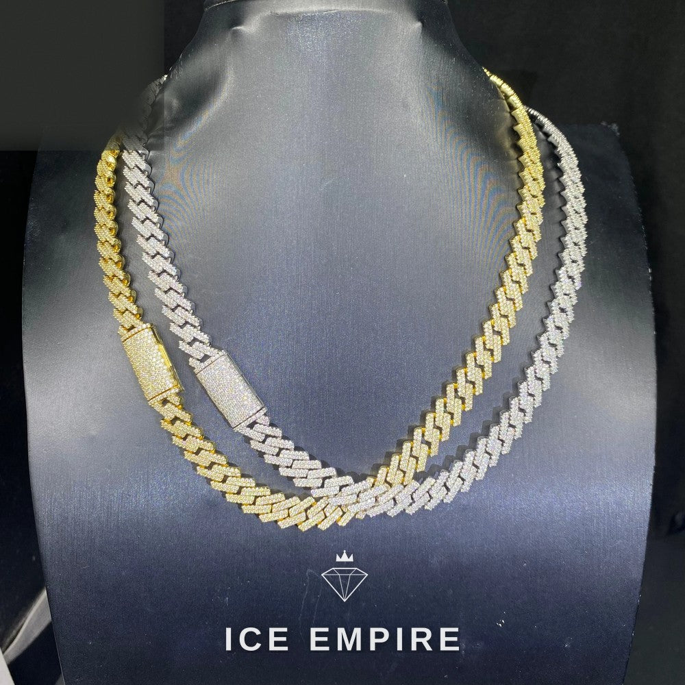 Iced Out Rose Gold Plated Moissanite Cuban Chain