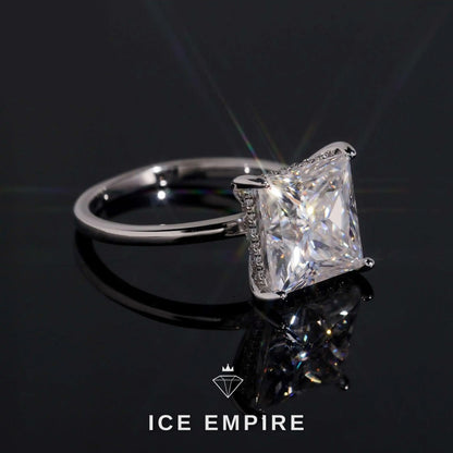 Iced Out Rose Gold Plated Moissanite Wedding Band