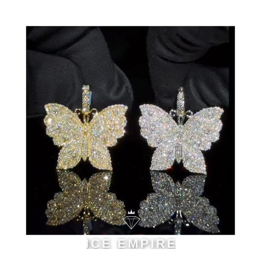 Iced Out Gold Plated Lab Grown Diamond Pendant