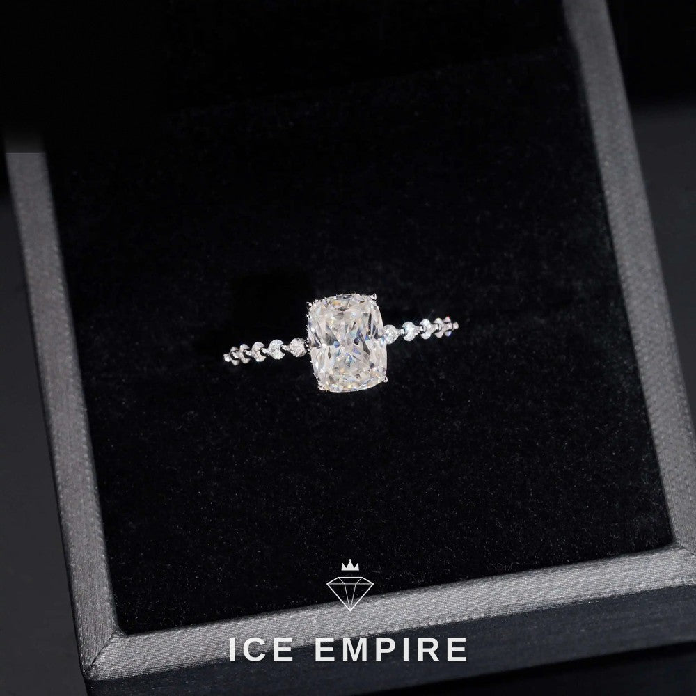 Iced Out Rose Gold Plated Moissanite Wedding Band