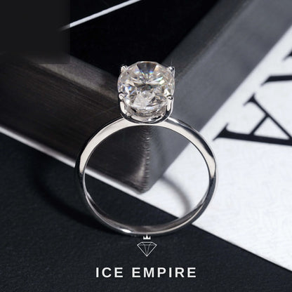 Iced Out Rose Gold Plated Moissanite Wedding Band