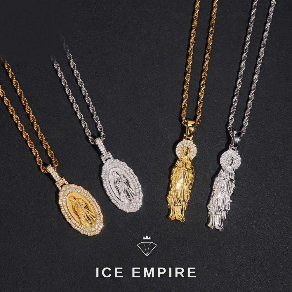 Iced Out Rose Gold Plated Moissanite Pendant