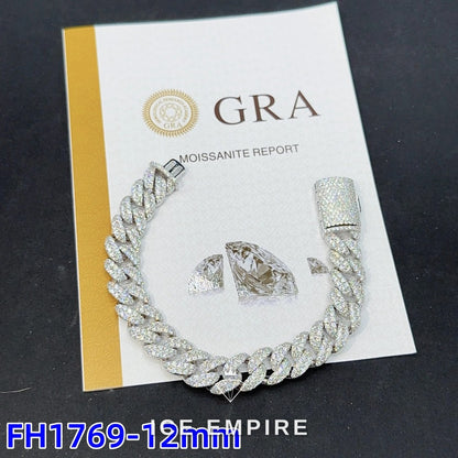 Iced Out Rose Gold Plated Moissanite Cuban Chain