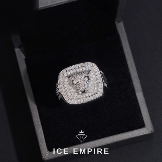 Iced Out Rose Gold Plated Moissanite Ring