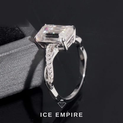 Iced Out Gold Plated Moissanite Wedding Band