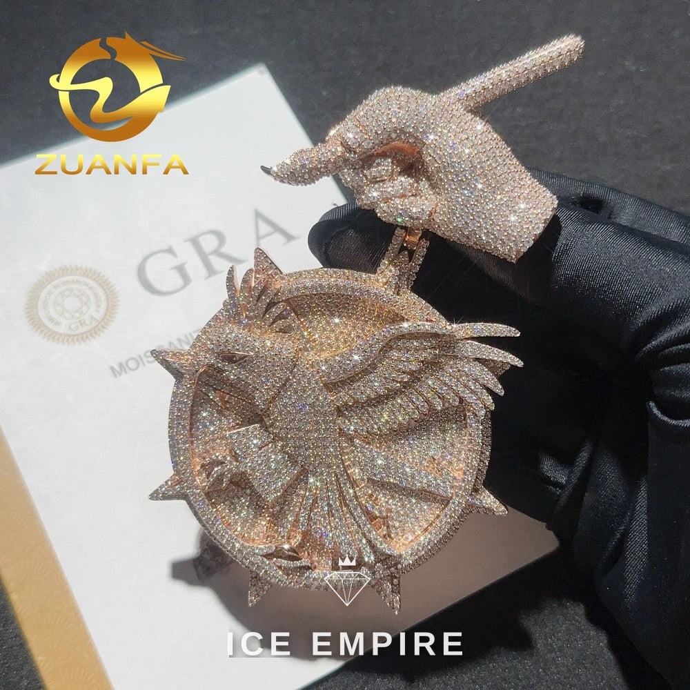 Iced Out Rose Gold Plated Pendant