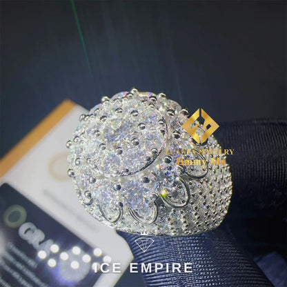 Iced Out Baguette 925 Silver Moissanite Ring
