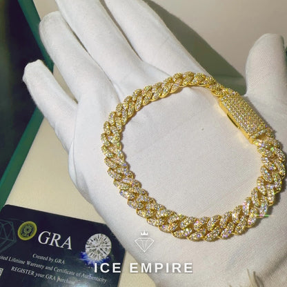 Iced Out Rose Gold Plated Moissanite Cuban Chain