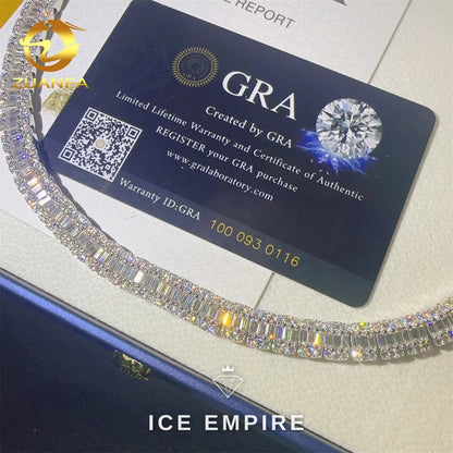 Iced Out Rose Gold Plated Moissanite Cuban Chain