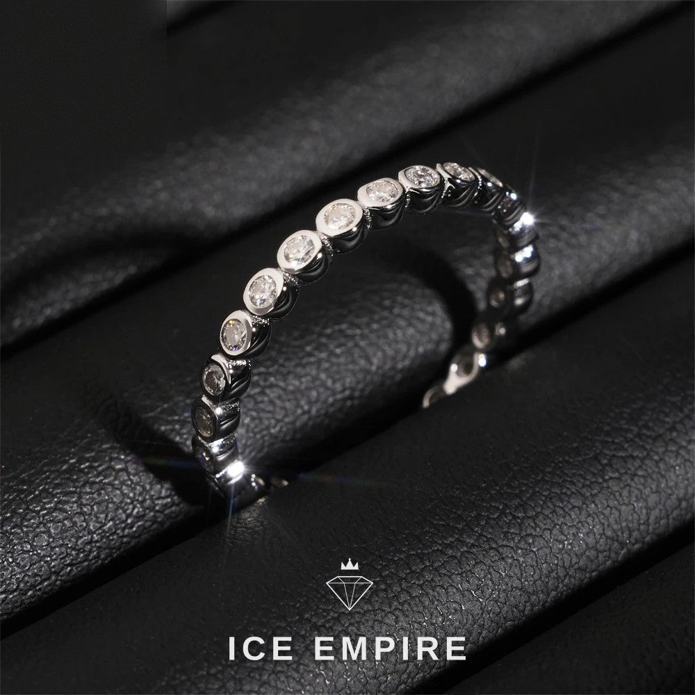 Iced Out 925 Silver Moissanite Ring