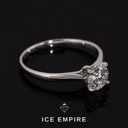 Iced Out 925 Silver Lab Grown Diamond Engagement Ring