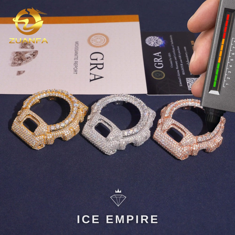 Iced Out 925 Silver Moissanite Watch