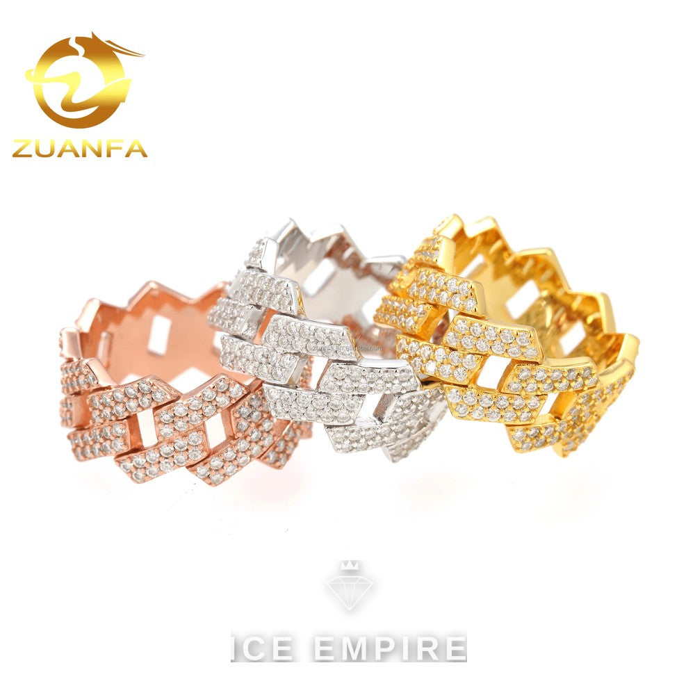 Iced Out Rose Gold Plated Moissanite Cuban Chain