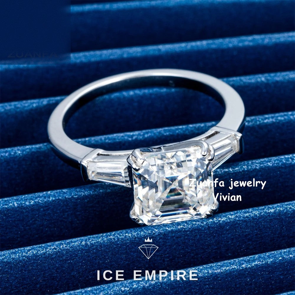 Iced Out Rose Gold Plated Moissanite Ring