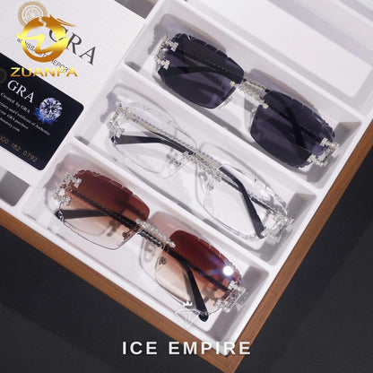 Iced Out 925 Silver Moissanite Glasses
