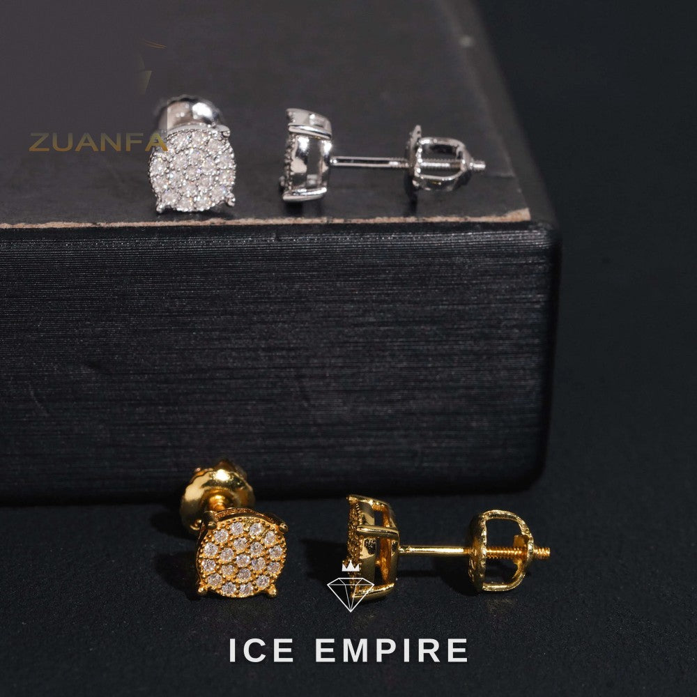 Iced Out Gold Plated Moissanite Earrings