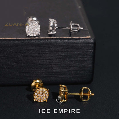 Iced Out Gold Plated Moissanite Earrings