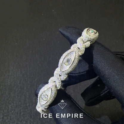 Iced Out 925 Silver Moissanite Cuban Chain