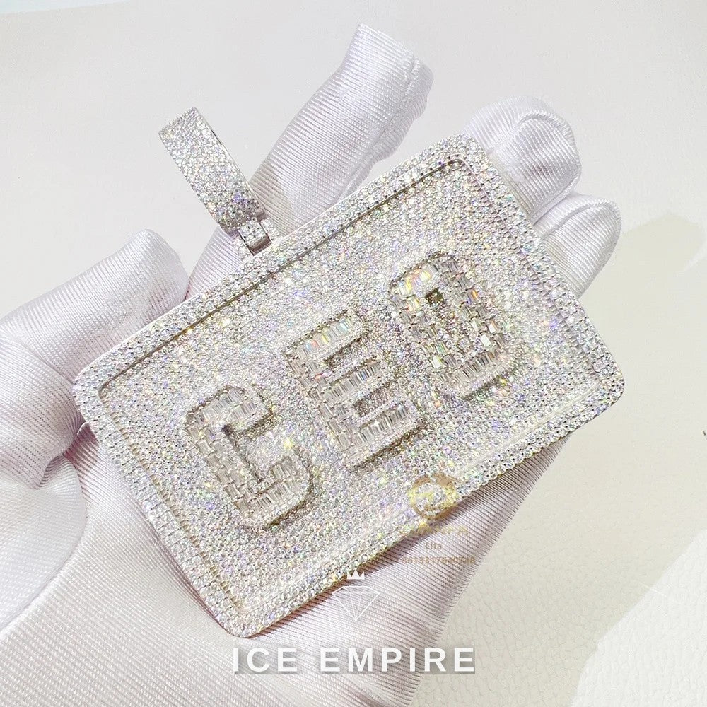 Iced Out 925 Silver Pendant