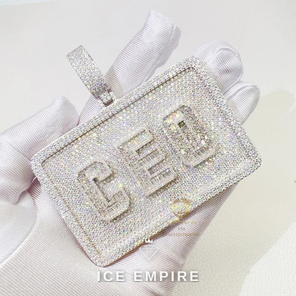 Iced Out 925 Silver Pendant