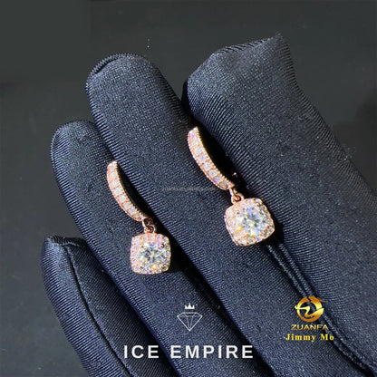 Iced Out Gold Plated Moissanite Earrings