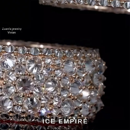Iced Out 925 Silver Moissanite Ring
