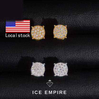 Iced Out Gold Plated Moissanite Earrings