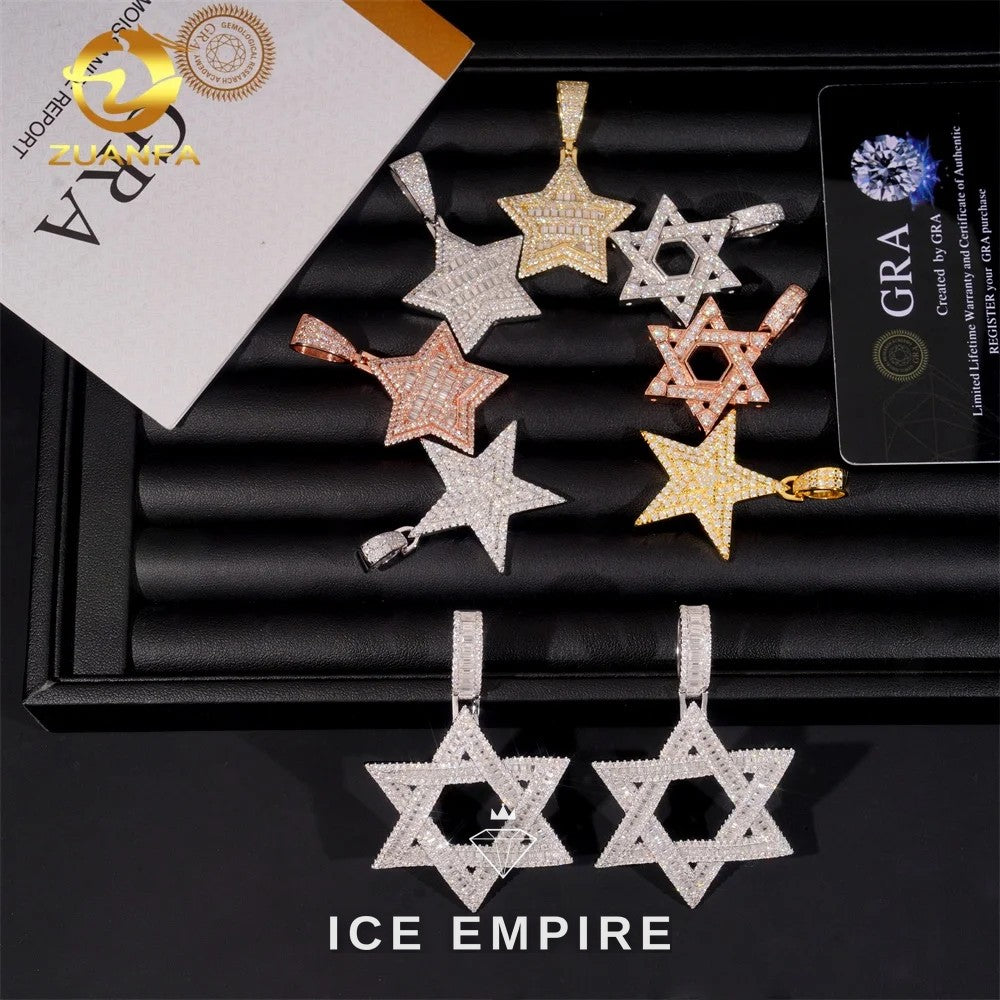 Iced Out 925 Silver Pendant