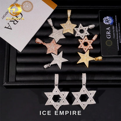 Iced Out 925 Silver Pendant