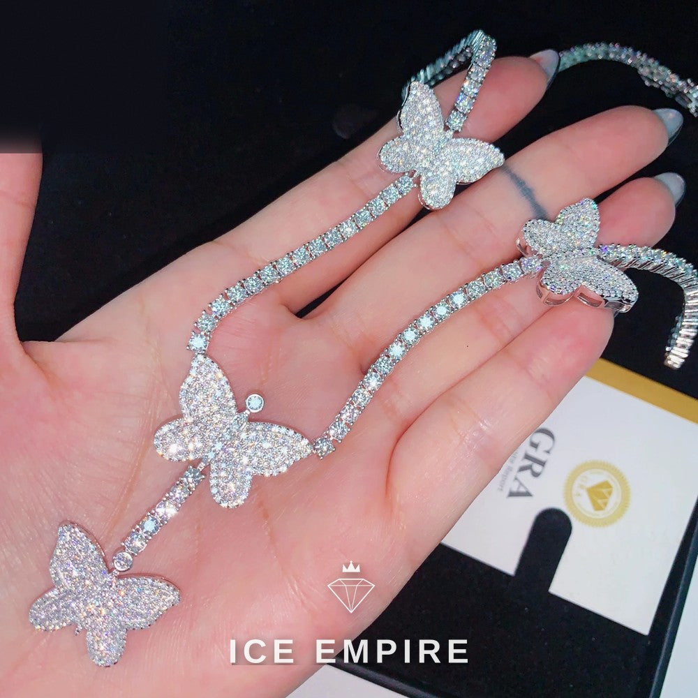 Iced Out Rose Gold Plated Moissanite Cuban Chain